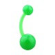 Piercing Ombligo Bioflex Flexible Opaco Verde