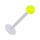 Tragus- / Labret-Piercing PTFE Weiß Kugel Acryl Grün Transparent