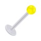 Tragus- / Labret-Piercing PTFE Weiß Kugel Acryl Gelb Transparent