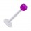 Tragus- / Labret-Piercing PTFE Wei&szlig; Kugel Acryl Lila Transparent