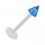 Tragus- / Labret-Piercing PTFE Wei&szlig; Spitze Acryl Dunkelblau Transparent