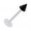 Piercing Labret / Tragus PTFE Weiß Spitze Acryl Schwarz Transparent