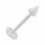 Tragus- / Labret-Piercing PTFE Wei&szlig; Spitze Acryl Wei&szlig; Transparent