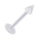 Tragus- / Labret-Piercing PTFE Weiß Spitze Acryl Transparent