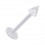 Tragus- / Labret-Piercing PTFE Wei&szlig; Spitze Acryl Transparent