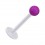Piercing Labret / Tragus PTFE Weiß Kugel Opak Acryl Lila