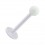 Tragus- / Labret-Piercing PTFE Wei&szlig; Kugel Opak Acryl Wei&szlig;