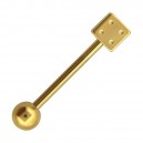 Dice Gold Anodized Tongue Barbell Ring Piercing