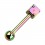 Dice Rainbow Anodized Tragus/Helix Jewel Piercing Barbell