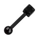 Piercing Helix- / Tragus-Schmuck Blackline Eloxiert Schwarz Würfel