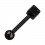 Piercing Helix- / Tragus-Schmuck Blackline Eloxiert Schwarz W&uuml;rfel
