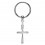 Piercing Ring BCR Chirurgenstahl 316L mit Dünnes Lateinisches Kreuz