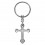 BCR-Piercing-Ring  Chirurgenstahl 316L mit Gro&szlig;es Lateinisches Kreuz