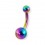 Multicolor Anodized Navel Belly Button Ring w/ Balls