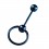 CBR Ring Slave Blue Anodized Tongue Barbell Piercing