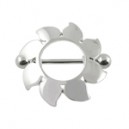 Nipple-Piercing Chirurgenstahl Nipple Shield Blume