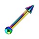 Helix- / Tragus-Piercing Stahl 316L Eloxiert Mehrfarbig Kleine Spitze