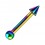 Helix- / Tragus-Piercing Stahl 316L Eloxiert Mehrfarbig Kleine Spitze