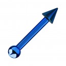 Helix- / Tragus-Piercing Stahl 316L Eloxiert Blau Kleine Spitze