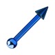 Piercing Tragus / Hélix Acero 316L Anodizado Azul Pequeño Spike