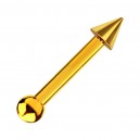 Helix- / Tragus-Piercing Stahl 316L Eloxiert Golden Kleine Spitze