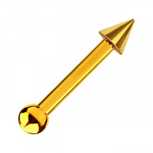 Helix- / Tragus-Piercing Stahl 316L Eloxiert Golden Kleine Spitze