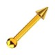 Helix- / Tragus-Piercing Stahl 316L Eloxiert Golden Kleine Spitze