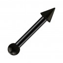 Helix- / Tragus-Piercing Stahl 316L Eloxiert Schwarz Kleine Spitze