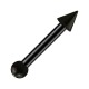 Helix- / Tragus-Piercing Stahl 316L Eloxiert Schwarz Kleine Spitze