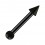 Helix- / Tragus-Piercing Stahl 316L Eloxiert Schwarz Kleine Spitze