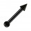 Piercing Tragus / Hélix Acero 316L Anodizado Negro Pequeño Spike