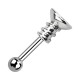 Helix-Piercing-Schmuck Straight Stahl 316L Schraubenkopf