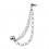 Ohrring Kette Lobe zu Helix Stahl 316L Schlicht [Einheit]