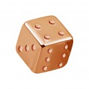 Rose Gold Anodized 316L Steel Piercing Only Loose Dice