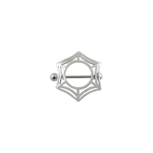 Nipple-Piercing Chirurgenstahl Nipple Shield Spinnennetz