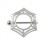316L Surgical Steel Nipple Ring w/ Web Ornament