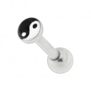 Knorpel-Piercing Helix / Tragus Straight Yin-Yang