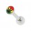 Knorpel-Piercing Helix / Tragus Straight Cannabis Fahne