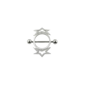 Nipple-Piercing Chirurgenstahl Nipple Shield Zwei Sterne
