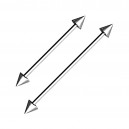 Industrial-Piercing 1.6 mm Barbell Titan Grad 23 Spitzen