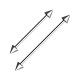 Industrial-Piercing 1.6 mm Barbell Titan Grad 23 Spitzen