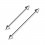 Piercing Industrial 1.6 mm Barbell Titan Grad 23 Spitzen