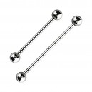 Industrial-Piercing 1.6 mm Barbell Titan Grad 23 Kugeln