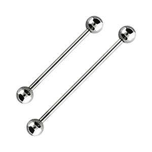 Industrial-Piercing 1.6 mm Barbell Titan Grad 23 Kugeln