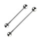 Industrial-Piercing 1.6 mm Barbell Titan Grad 23 Kugeln