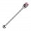 Piercing Industrial Totenkopf Zwei Augen Strass Rosa
