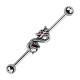 Industrial-Piercing Drachen Auge Strass Feuerorange