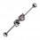 Industrial-Piercing Drachen Auge Strass Feuerorange
