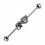 Industrial-Piercing Drachen Auge Strass T&uuml;rkis