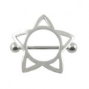 Nipple-Piercing Chirurgenstahl Nipple Shield Stern
